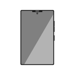 Illustration of phone vector with grey background. Illustration of tablet vector.