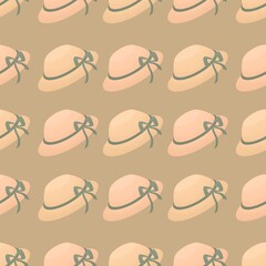 cute garden spring pattern for kids - yellow hat 