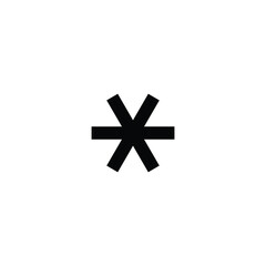 Asterisk symbol. Asterisk icon. Asterisk logo vector