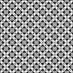 Black and white seamless pattern texture. Greyscale ornamental graphic design. Mosaic ornaments. Pattern template. Vector illustration. EPS10.