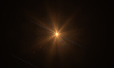 Lens Flare light over background. Easy to add overlay or screen filter over photos