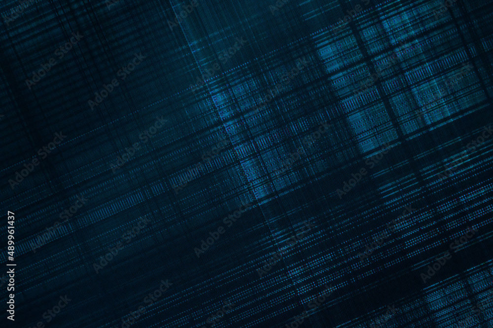 Poster dark abstract digital background: damaged screen matrix with interference of monitor and camera matr