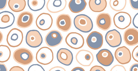 Kreise Bohemian Boho nahtloses Muster in leder und jeans blau für Fashion, Textil, Papier, Print