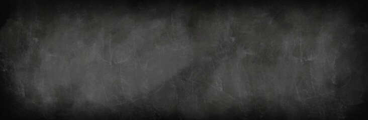 Dirty black chalkboard as background, banner design