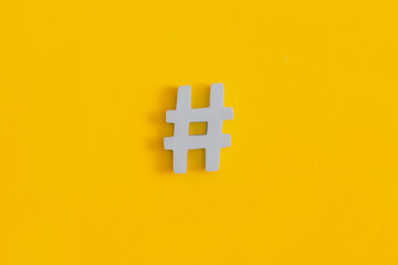Hashtag symbol. Social media concept