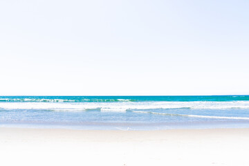 Ocean view turquoise sea to horizon