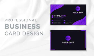 Creative modern business card print template. Double-sided creative business card template.