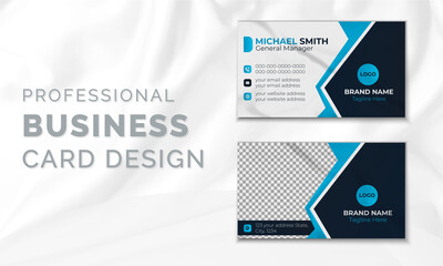 Creative modern business card print template. Double-sided creative business card template.