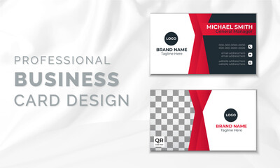 Creative modern business card print template. Double-sided creative business card template.