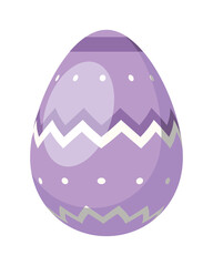 lilac easter egg painted