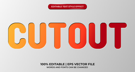 Cutout text effect with editable font style