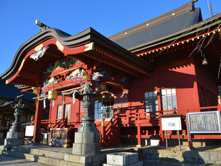 Fototapeta premium 武蔵御嶽神社、幣殿・拝殿