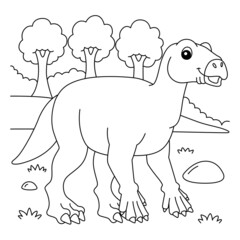 Iguanodon Coloring Page for Kids
