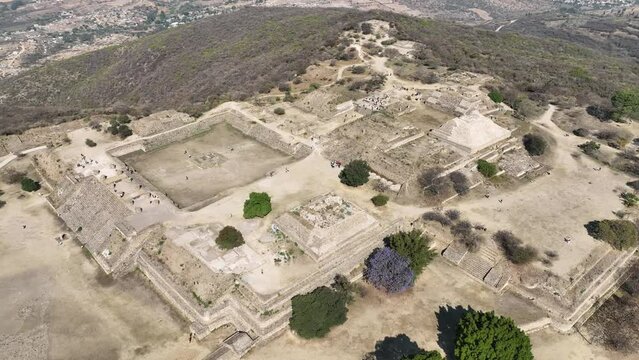 Aerial view of Monte Alban Archaeological site