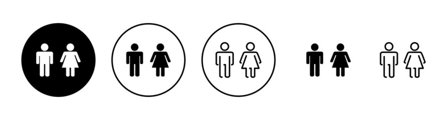 Man and woman icons set. male and female sign and symbol. Girls and boys