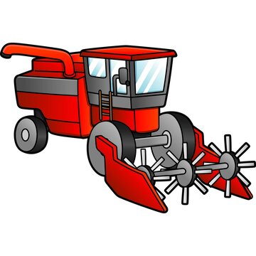 recommend clip art: Combine Harvester Cartoon Clipart Illustration