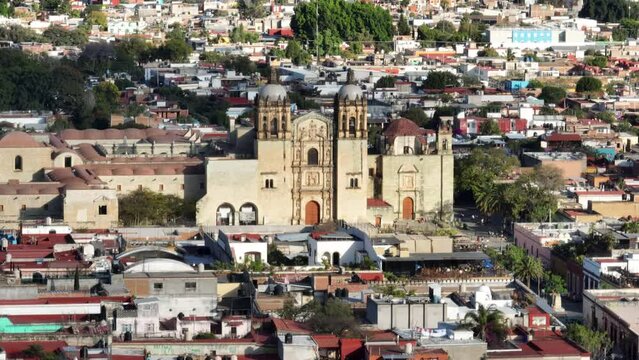 Aerial view of Templo Santo Domingo de Guzman in Oaxaca city, Mexico