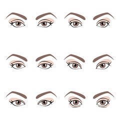 Set of eyes illustration - Eye shapes