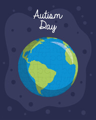 autism day lettering