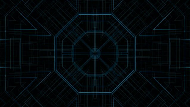 Abstract Cyberspace Animation Background, Loop
