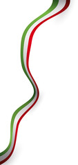 Isolated ribbon decorated with Italian tricolor, Vector illustration
