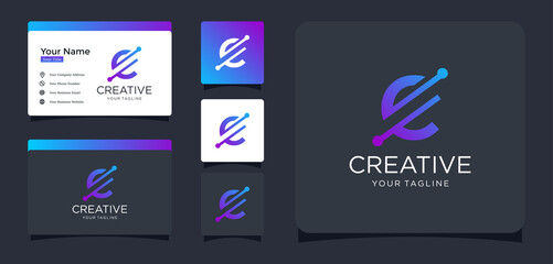 letter C technology design inspiration