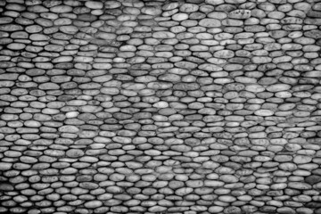Naklejka premium Beautifully arranged gray stone walls. Modern wall surfaces.