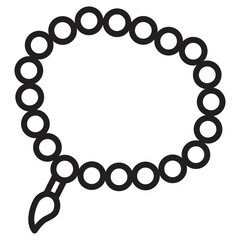 Illustration of Tasbih design icon