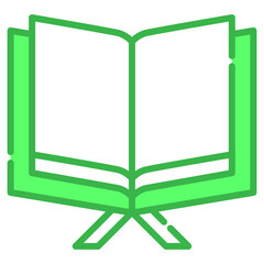 Illustration of Quran book design icon