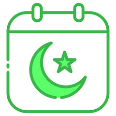 Illustration of Islamic Calendar design icon