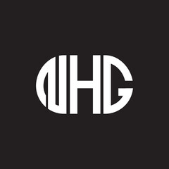 NHG letter logo design on black background. NHG creative initials letter logo concept. NHG letter design.
