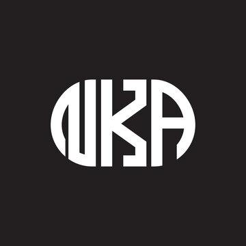 NKA letter logo design on black background. NKA creative initials letter logo concept. NKA letter design.