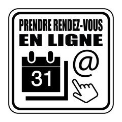 Logo prendre rendez-vous en ligne.