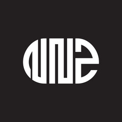 NNZ letter logo design on black background. NNZ creative initials letter logo concept. NNZ letter design.