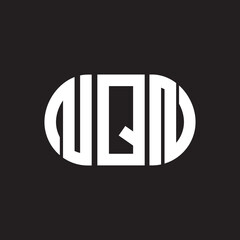 NQN letter logo design on black background. NQN creative initials letter logo concept. NQN letter design.