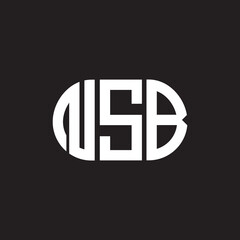 Fototapeta premium NSB letter logo design on black background. NSB creative initials letter logo concept. NSB letter design.
