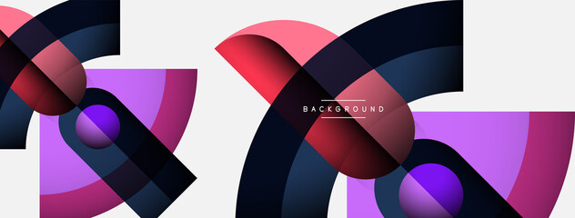 Trendy shapes, color minimal design composition, lines and shadows for wallpaper banner background or landing page