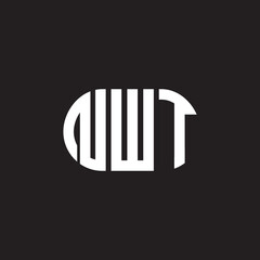 NWT letter logo design on black background. NWT creative initials letter logo concept. NWT letter design.