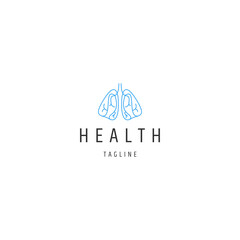 Healthy lungs medical logo icon design template