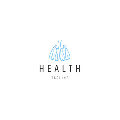 Healthy lungs medical logo icon design template