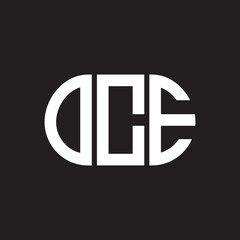 OCE letter logo design on black background. OCE creative initials letter logo concept. OCE letter design.