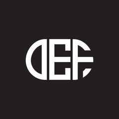 OEF letter logo design on black background. OEF creative initials letter logo concept. OEF letter design.