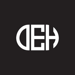 OEH letter logo design on black background. OEH creative initials letter logo concept. OEH letter design.