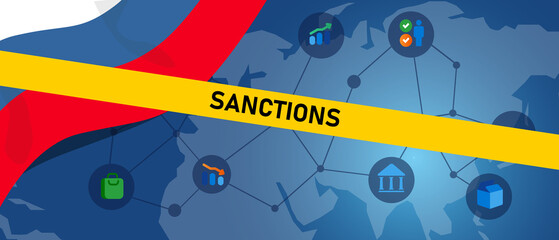 sanctions economics to Russia after Ukraine invassion war limit forbidden export transaction trade finance