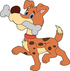 vector image of a dog for coloring book.
