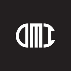 OMI letter logo design on black background. OMI creative initials letter logo concept. OMI letter design.