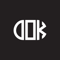 OOK letter logo design on black background. OOK creative initials letter logo concept. OOK letter design. © Faisal