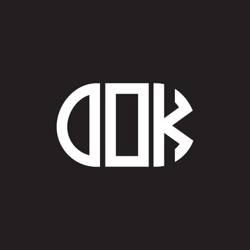 OOK letter logo design on black background. OOK creative initials letter logo concept. OOK letter design.