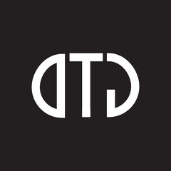 OTJ letter logo design on black background. OTJ creative initials letter logo concept. OTJ letter design.