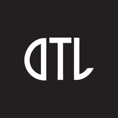 OTL letter logo design on black background. OTL creative initials letter logo concept. OTL letter design.